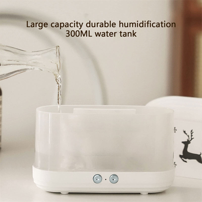 Elk Flame Essential Oil Diffuser & Humidifier – Realistic Flame Effect Night Light